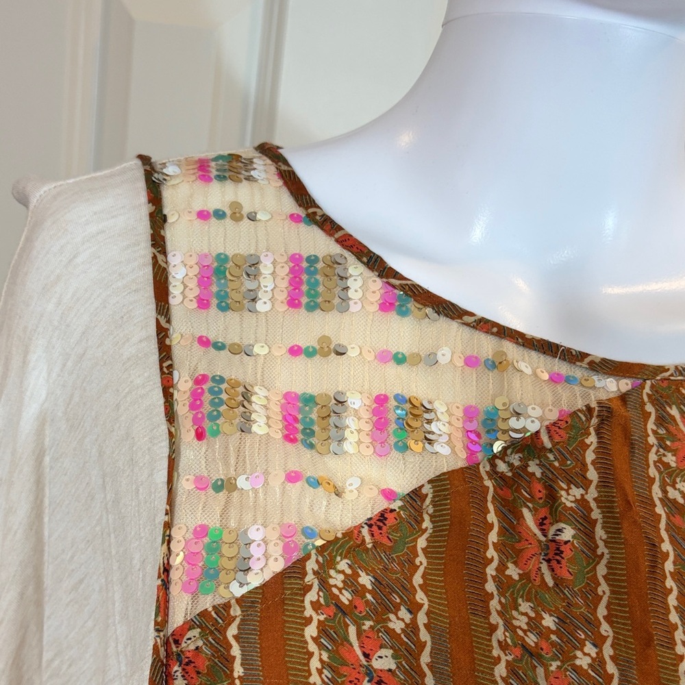 Chic Patchwork Long Sleeve Blouse - image 4